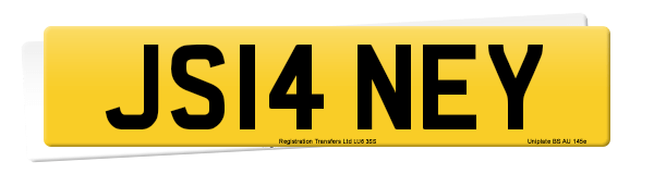 Registration number JS14 NEY